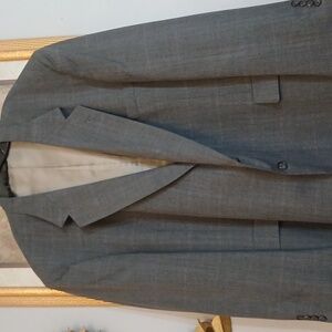 M.H.Frank Men Clothing Big Tall Suitcoat,54R,Grey Brown Sm.Stripes Botton Pocket